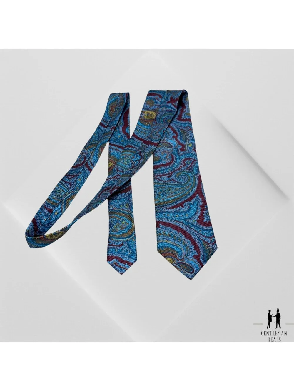 Peter Millar Heavy Silk Neck Tie Paisley Hand Folded Foulard Fold Designer 60x3